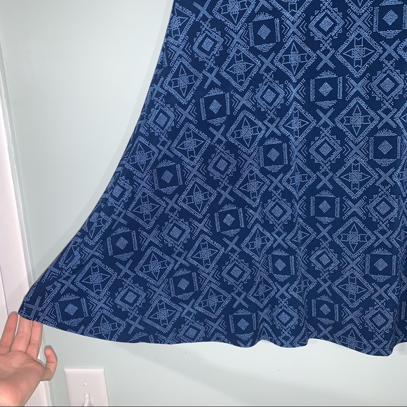 LuLaRoe size Large blue skirt - Picture 7 of 8
